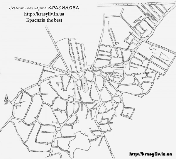 Схематична карта Красилова